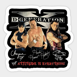 Shawn Michaels - Triple H - Chyna - DX - WWF Wrestling Sticker